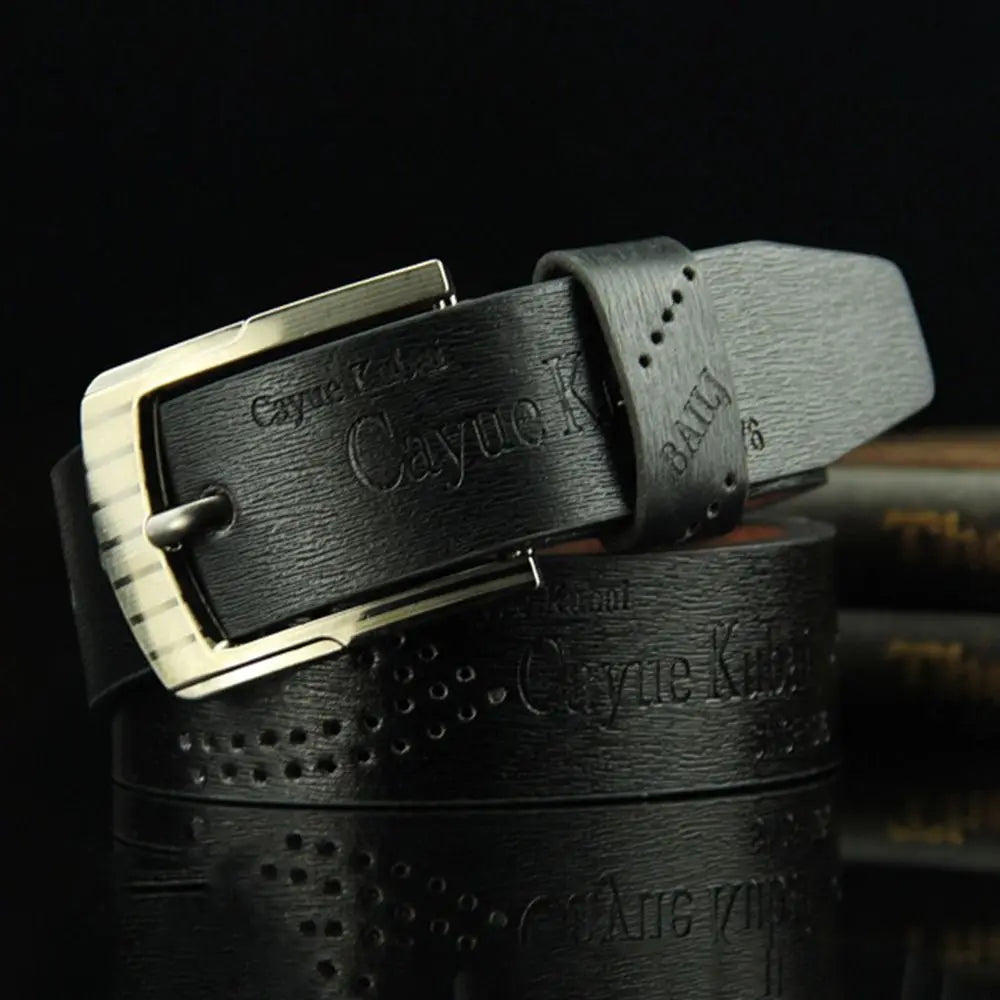 Men's Vintage Leather Belt Luxury Classic Buckle