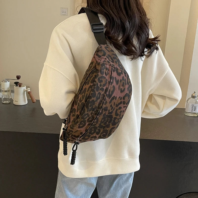 Vintage Leopard Print Fanny Pack Women’s Fashion Bag