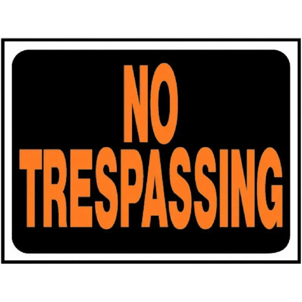 Vintage No Trespassing Warning Metal Signs