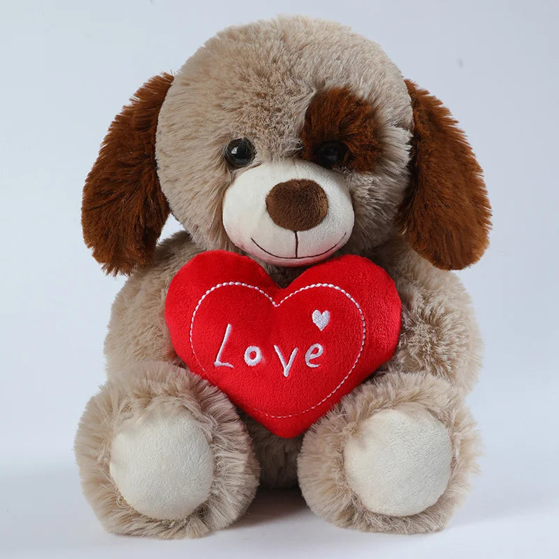 Vintage Heart Bear Dog Plush Toys