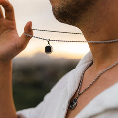 Vintage Vnox Geometric Square Necklace