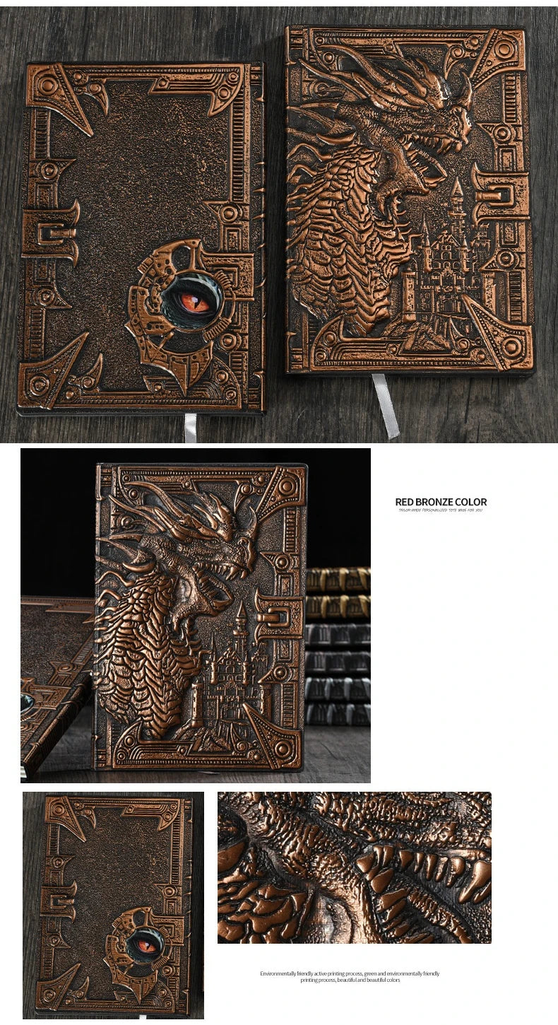 Vintage 3D Three-dimensional Dragon A5 Notebook