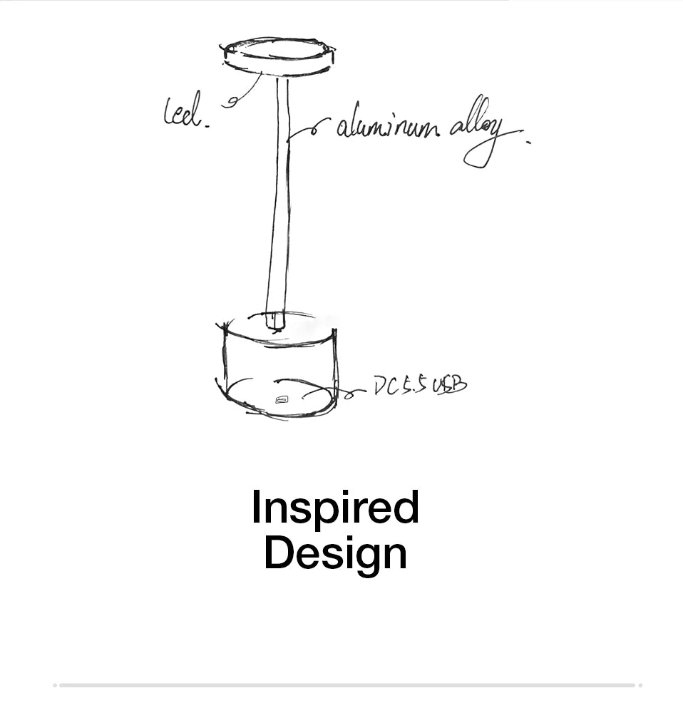 Vintage LED Touch Sensor Rechargeable Desk Lamp