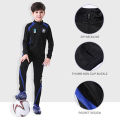 Kids Football Tracksuit Fleece Soccer Sportswear