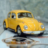 Vintage Beetle Diecast Pull Back Car