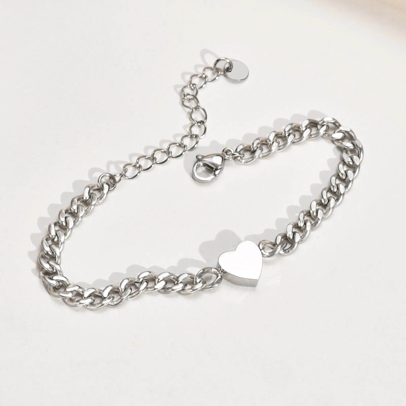 Vintage Vnox Heart Couple Bracelets Set