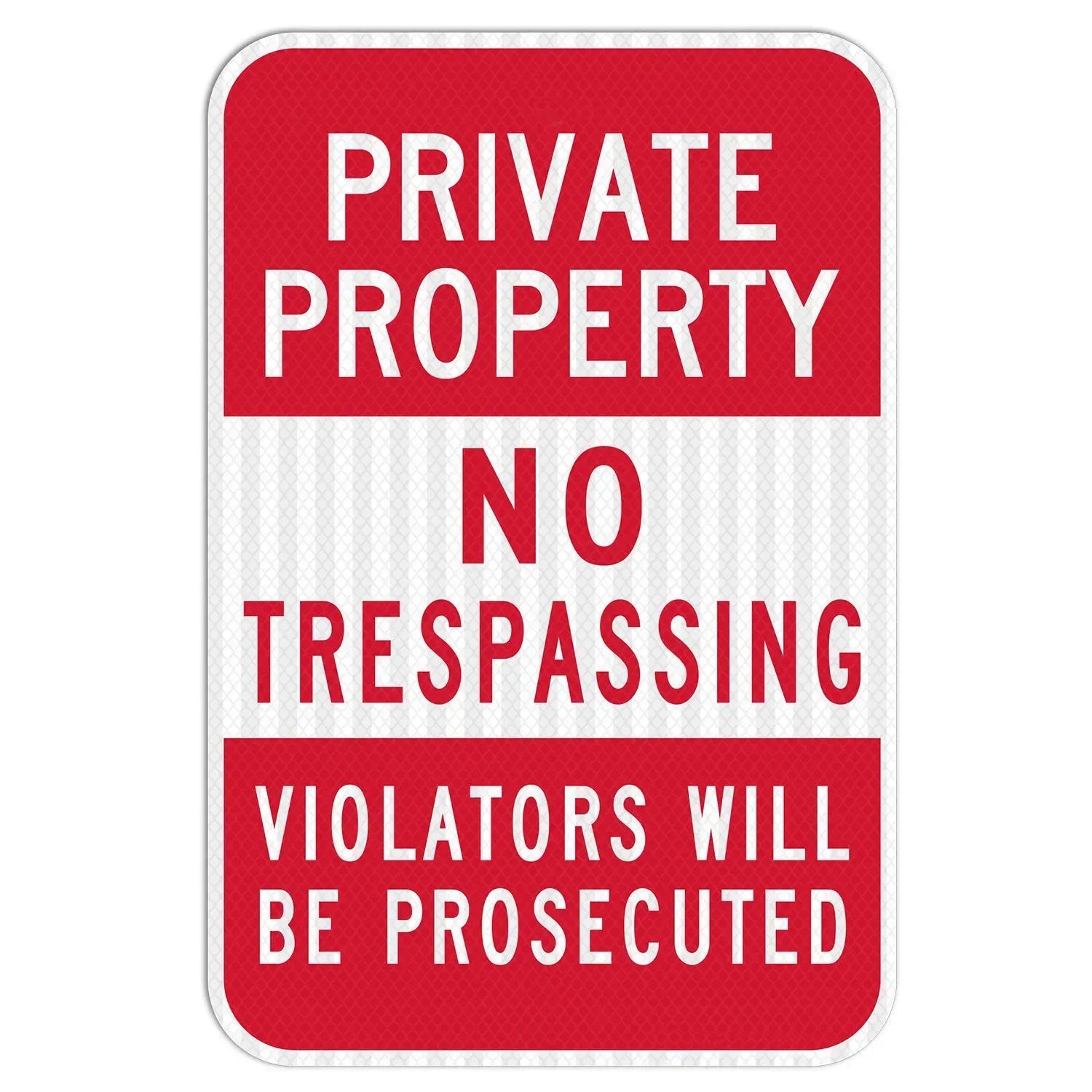 Vintage No Trespassing Warning Metal Signs