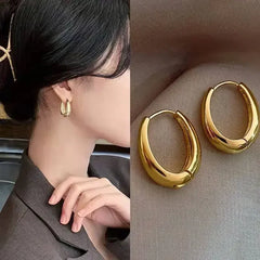 Vintage 2023 Metal Hoop Earrings Women