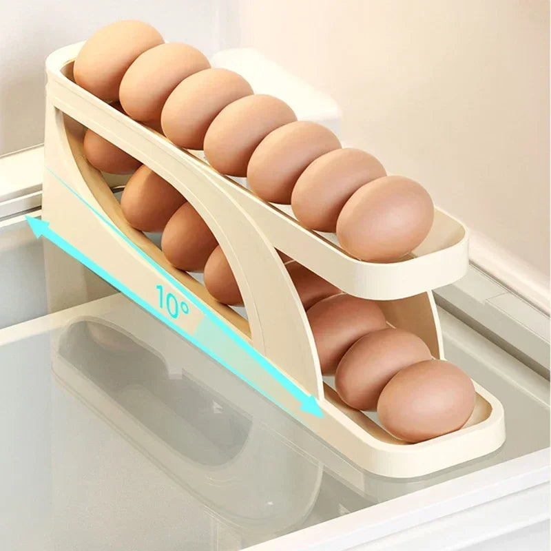 Automatic Scrolling Egg Rack Organizer