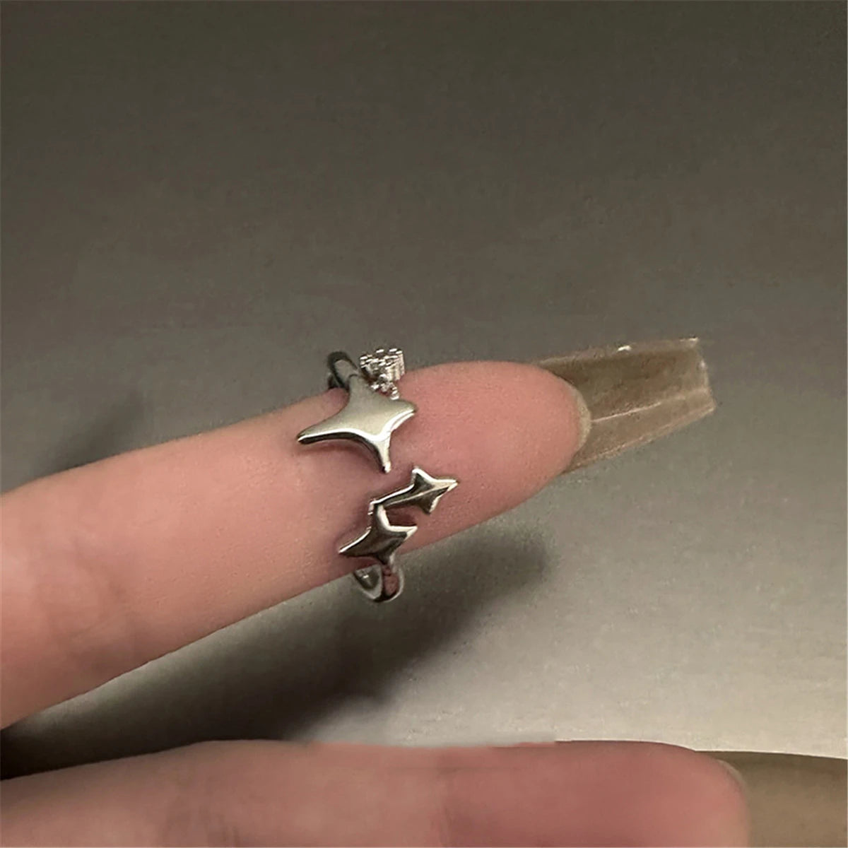 Vintage Adjustable Star Open Ring