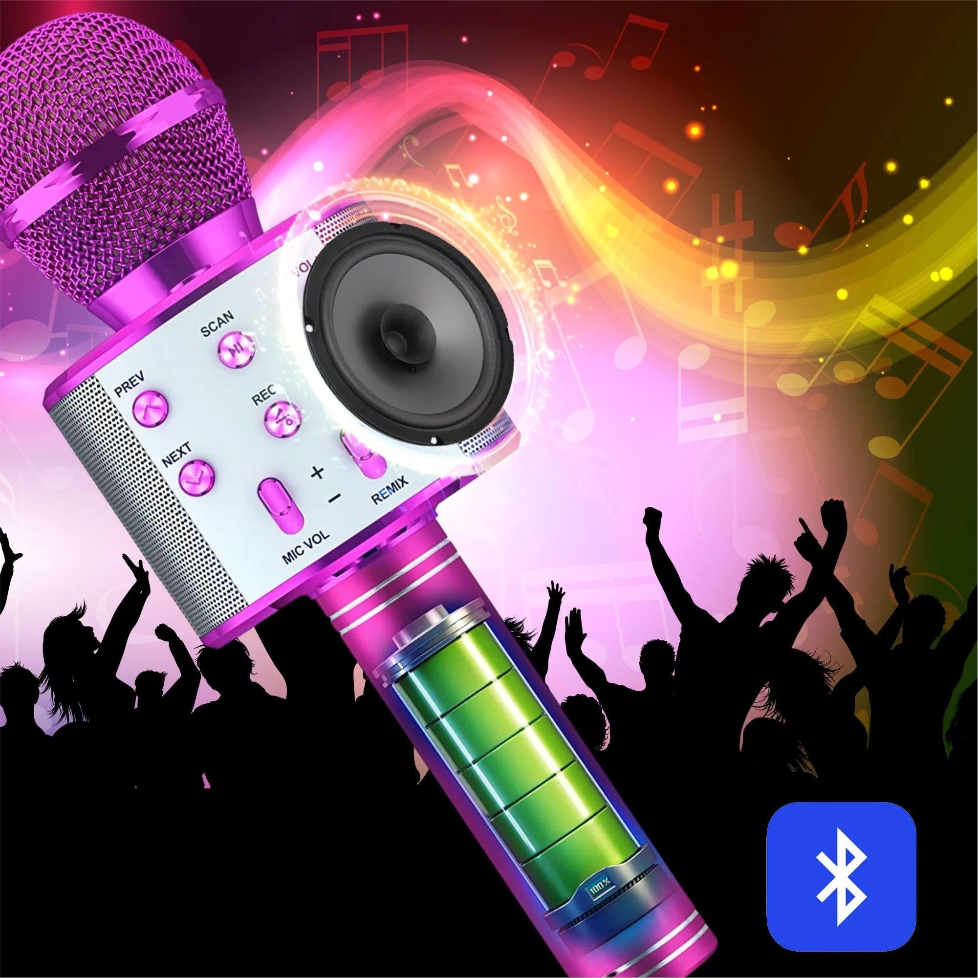 Portable Karaoke Bluetooth Speaker with Mic