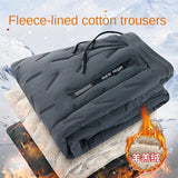 Men Plush Thick Fleece Lambswool Thermal Vintage Trousers