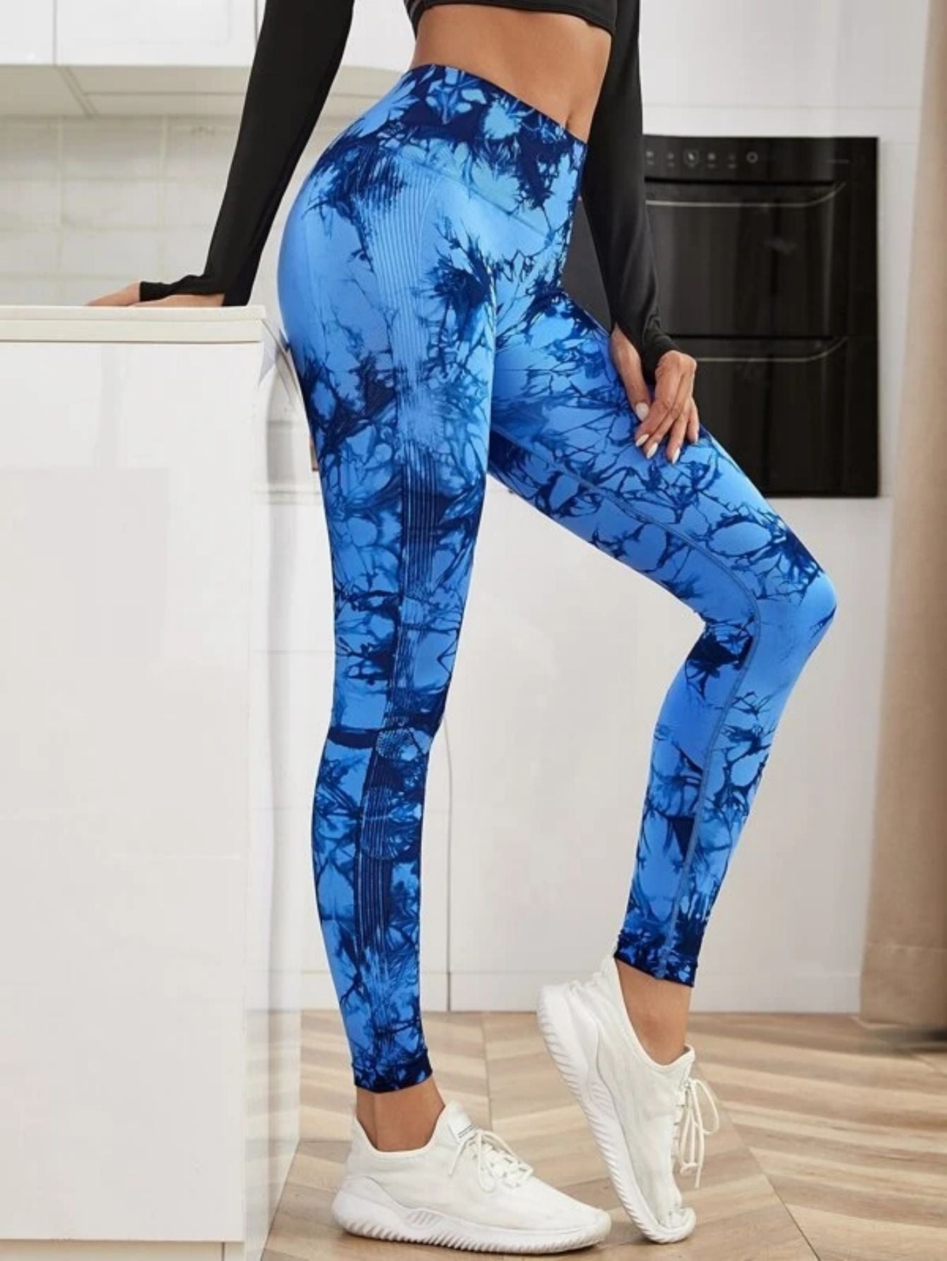 Women Tie Dye Seamless High Waist Fitness Vintage Leggings