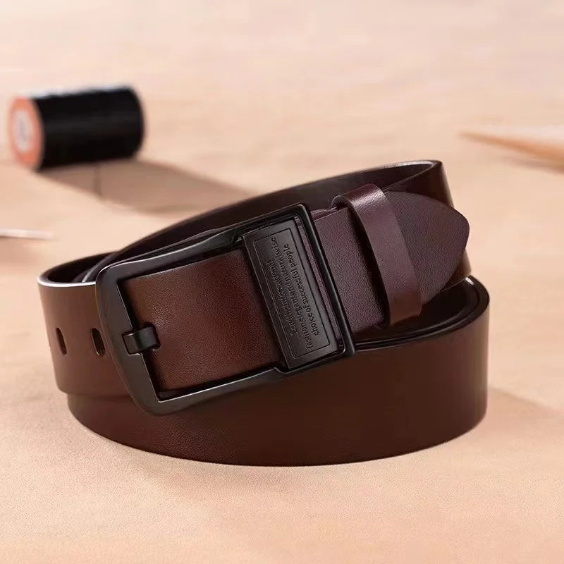 Luxury Men's Leather Belt Alloy Buckle