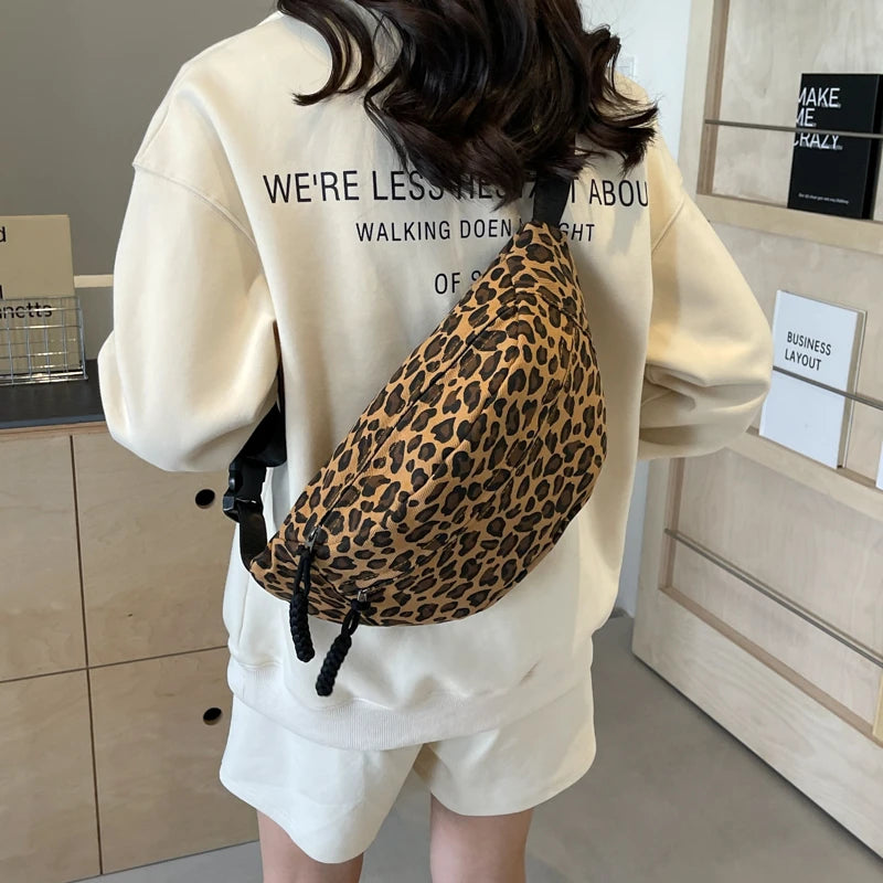 Vintage Leopard Print Fanny Pack Women’s Fashion Bag