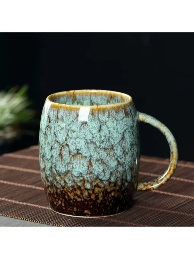 Vintage Ceramic Mug Kiln Change Glazed