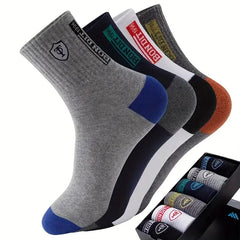 5/10 Pairs Breathable Sweat Absorbing And Deodorizing Business Socks