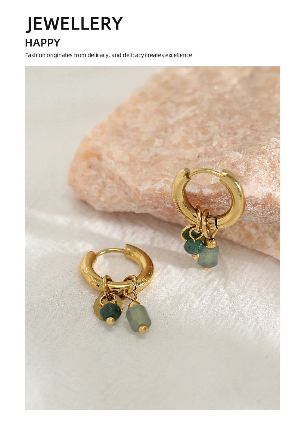 Vintage 18K Gold Plated Hoop Earrings