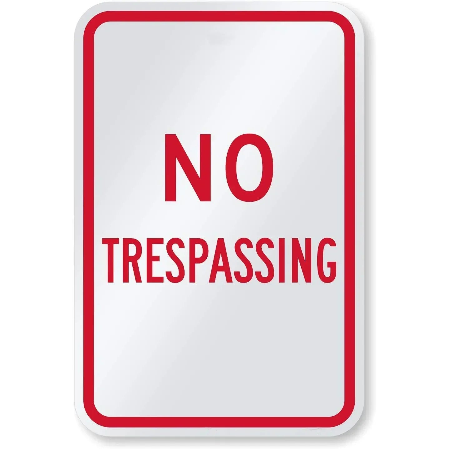 Vintage No Trespassing Warning Metal Signs