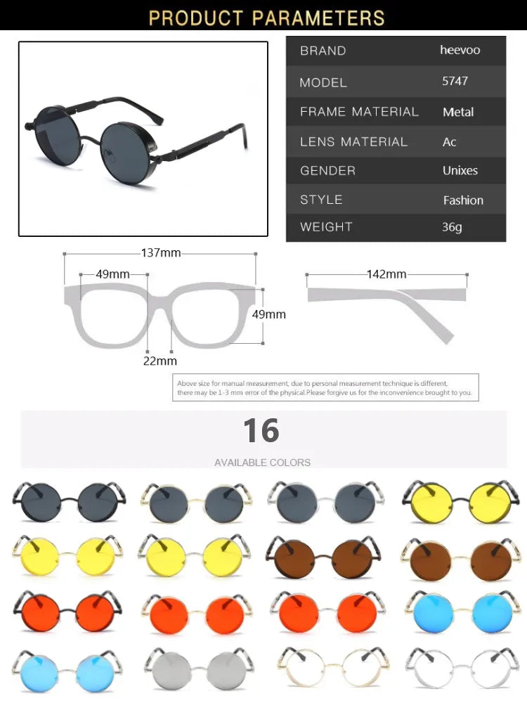 Vintage Steampunk Sunglasses Men Women