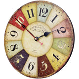 Vintage 12-Inch Wood Wall Clock Farmhouse