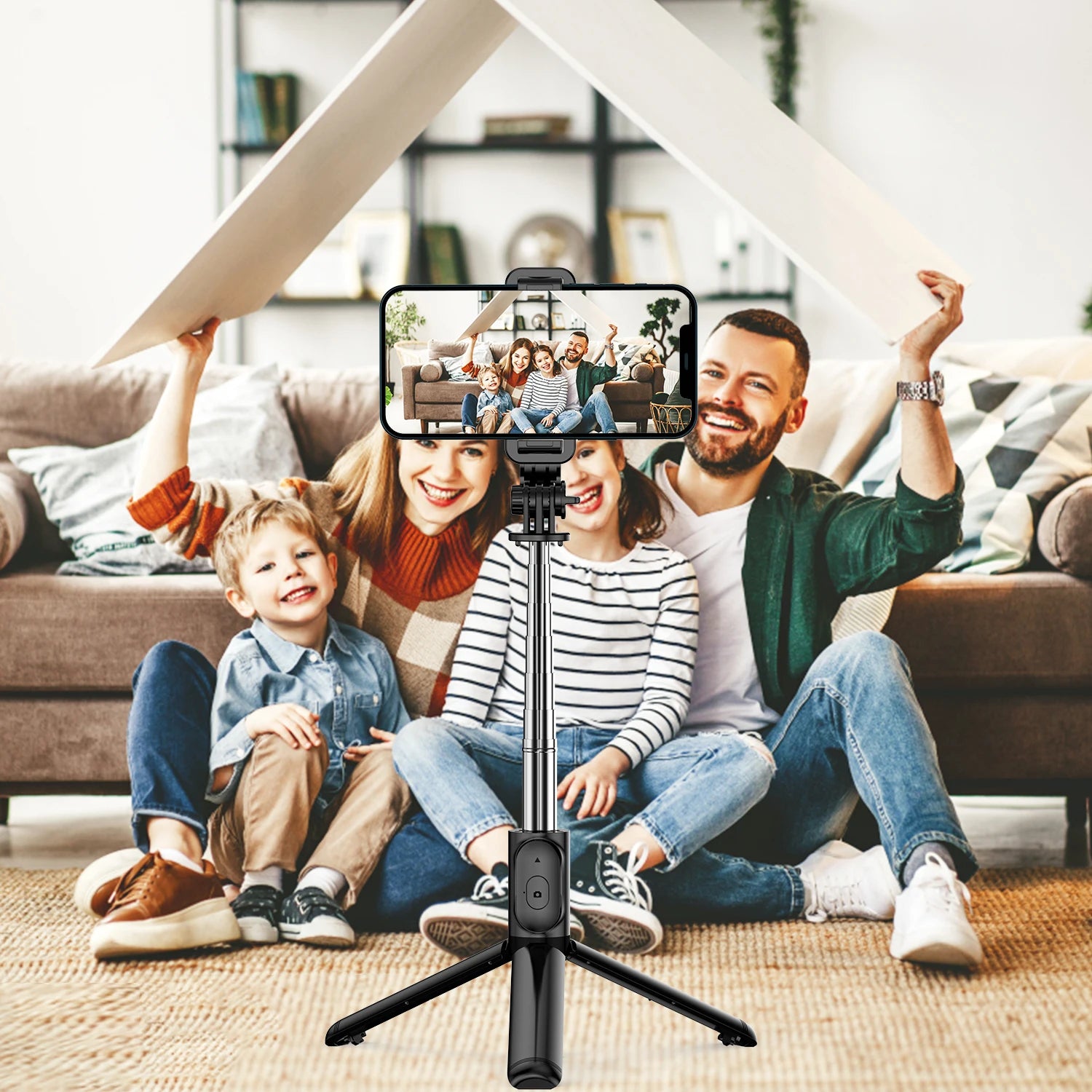 4-in-1 Selfie Stick Tripod with Remote