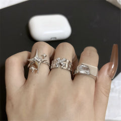 Vintage Adjustable Star Open Ring