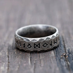 Vintage Stainless-Steel Odin Viking Rune Rings