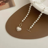 Vintage Pearl Mermaid T-Buckle Necklace for Women