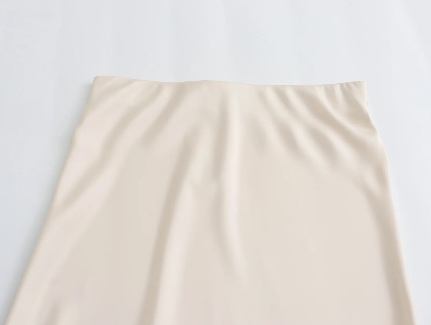 Vintage Flowing Satin Midi Skirt