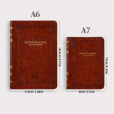 A6 A7 Vintage Hot Gold Printed Notebook