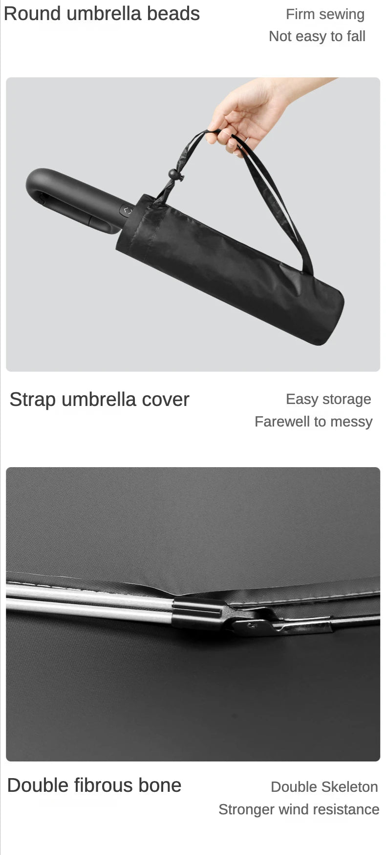 Large Windproof Men’s Umbrella with Automatic Features