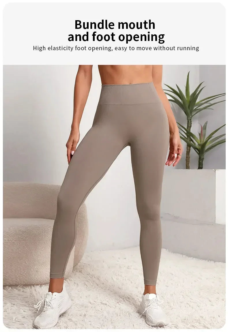 High Waist Seamless Hip Lifting Vintage Sports Leggings