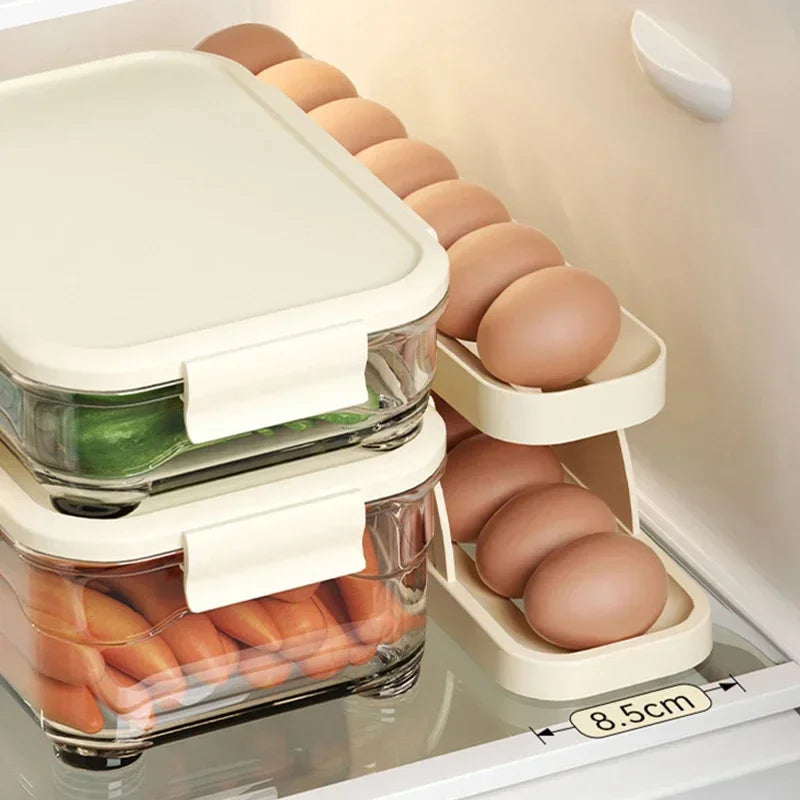 Automatic Scrolling Egg Rack Organizer