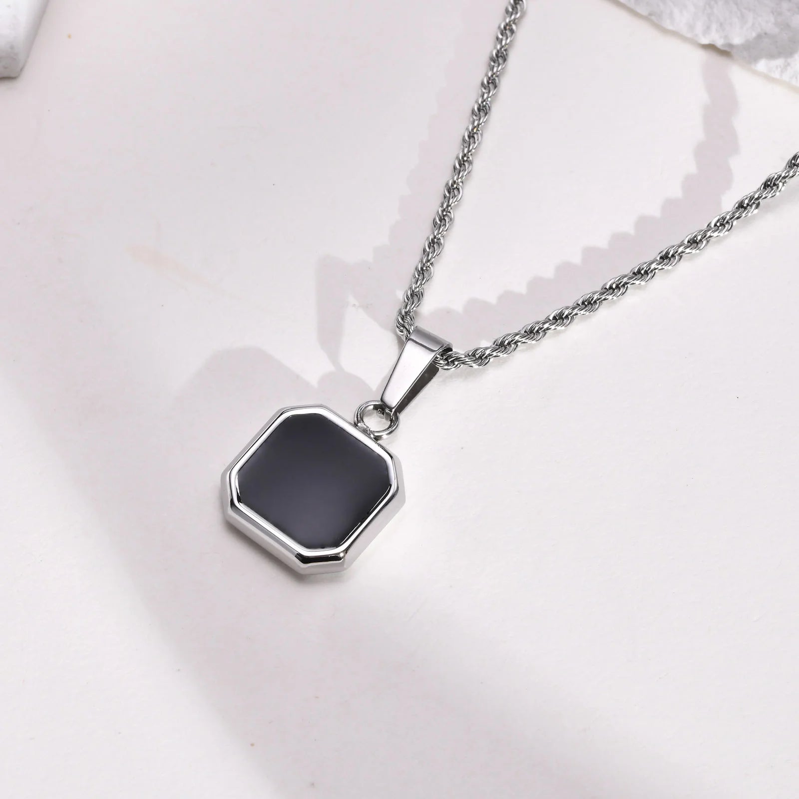 Vintage Vnox Geometric Square Necklace