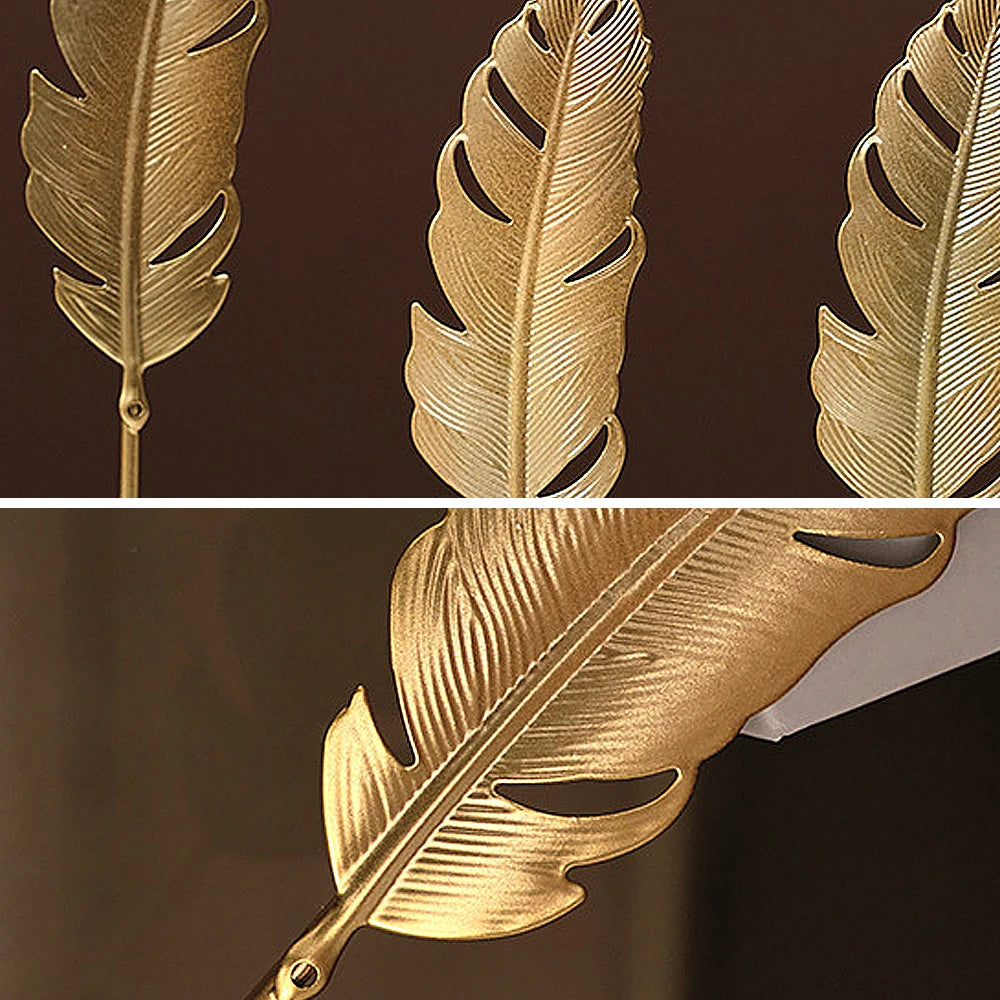 Vintage Nordic Gold Ginkgo Leaf Crafts Leaves Sculpture