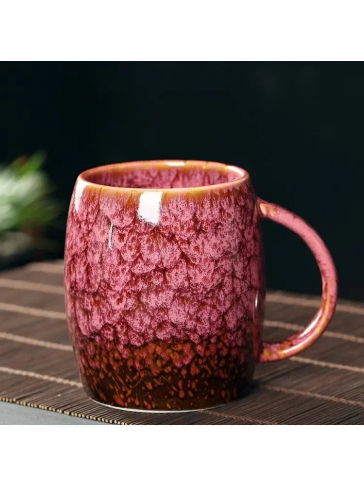 Vintage Ceramic Mug Kiln Change Glazed