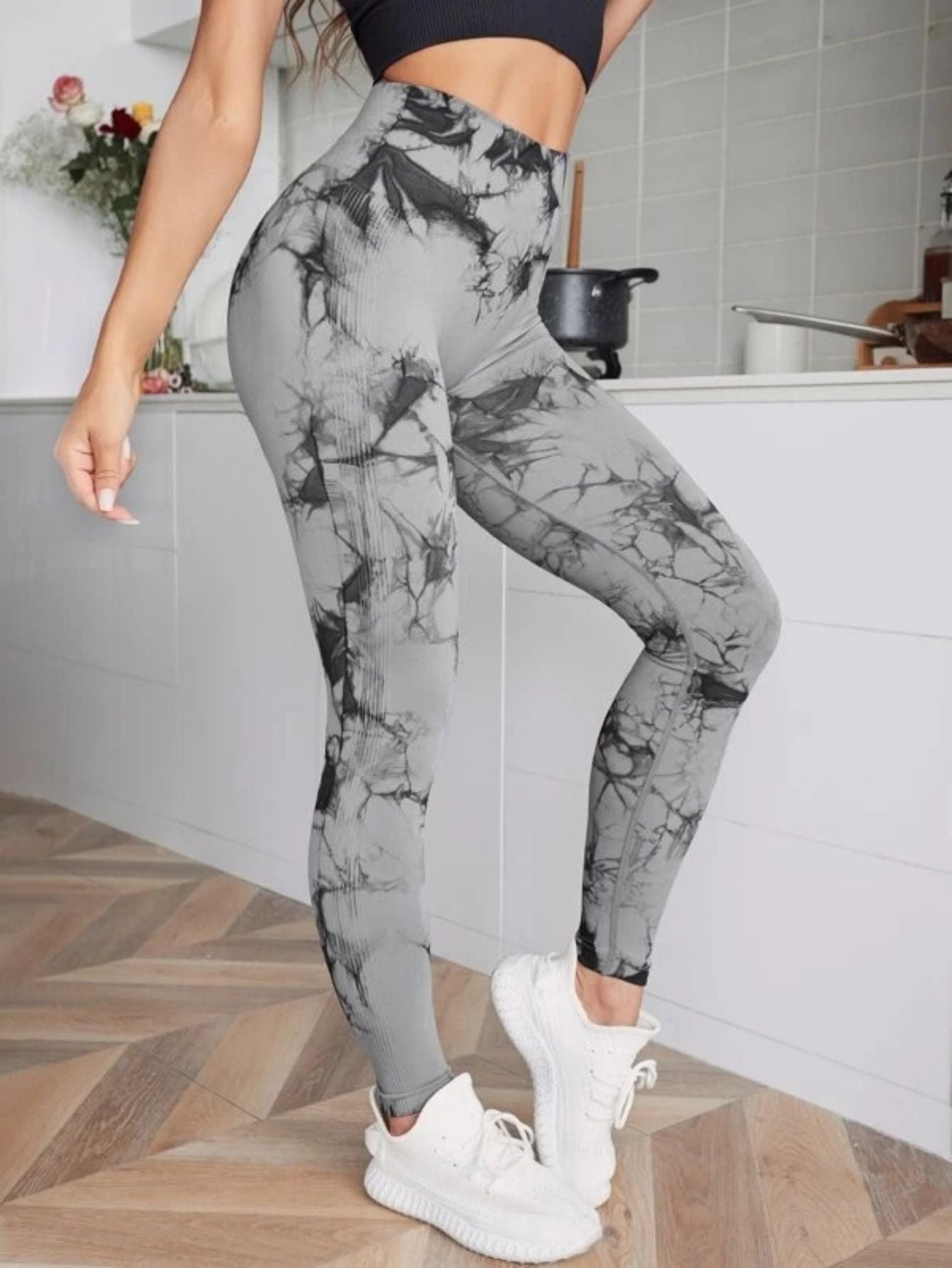 Women Tie Dye Seamless High Waist Fitness Vintage Leggings