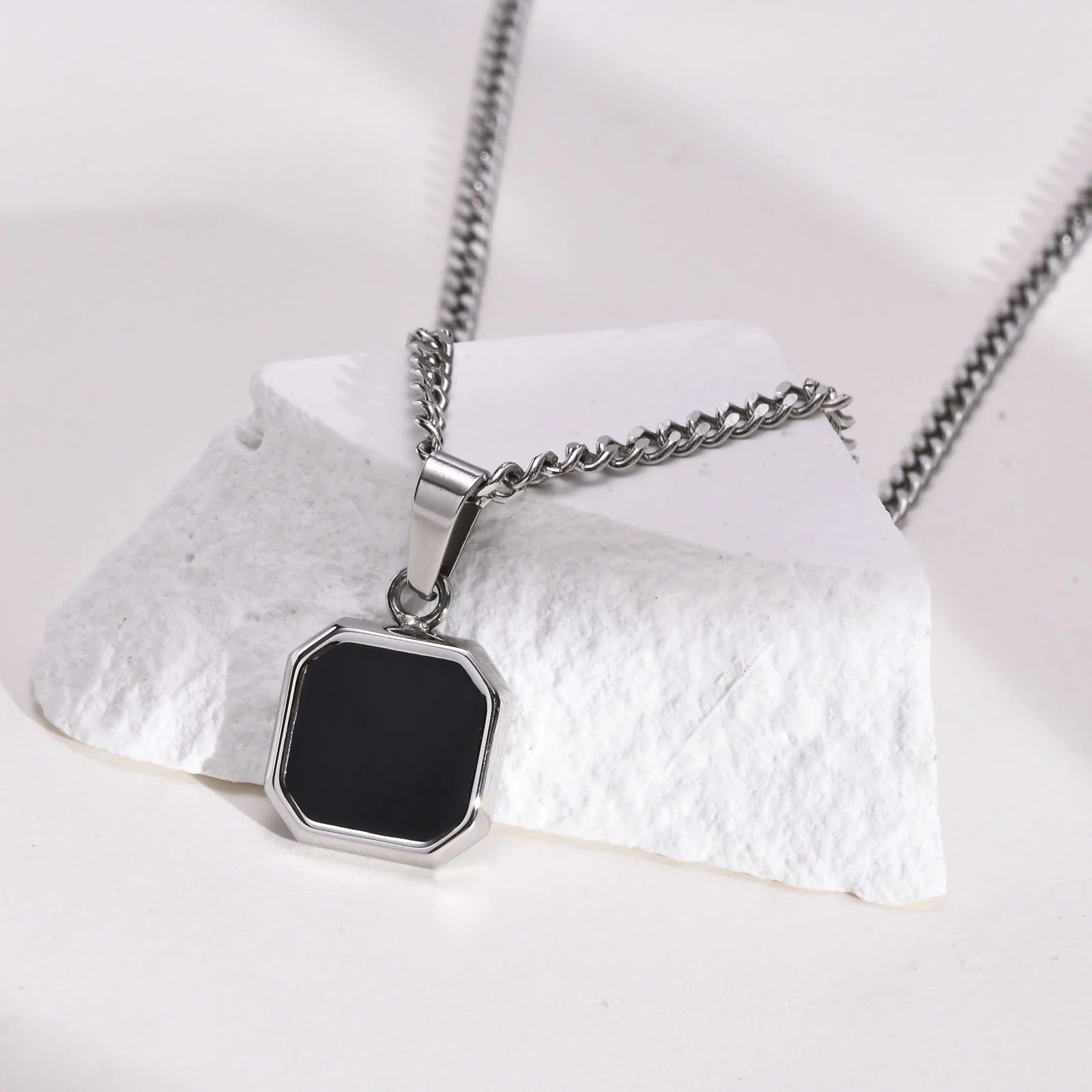 Vintage Vnox Geometric Square Necklace