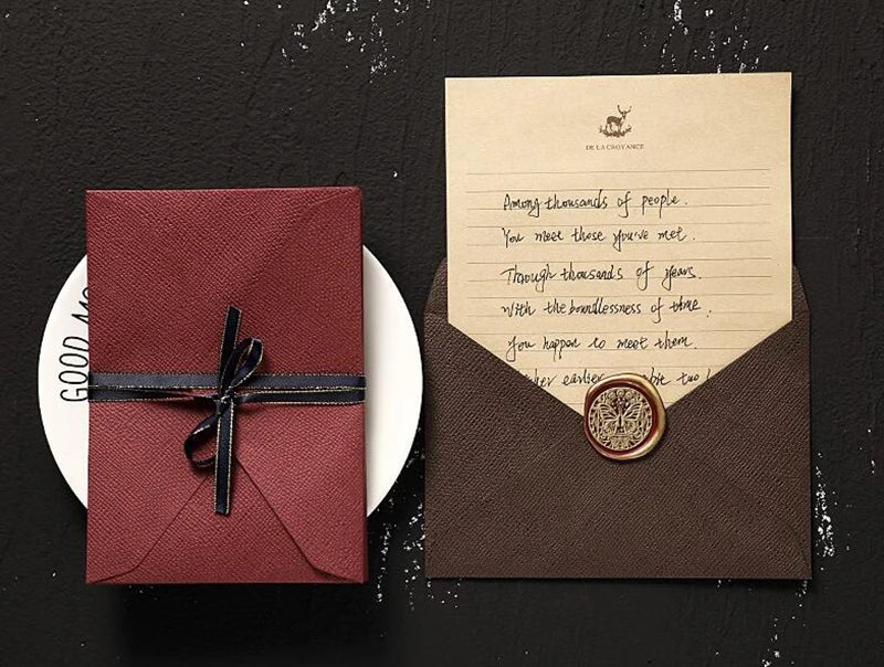 Vintage Linen Envelopes Wedding Invitation Supplies