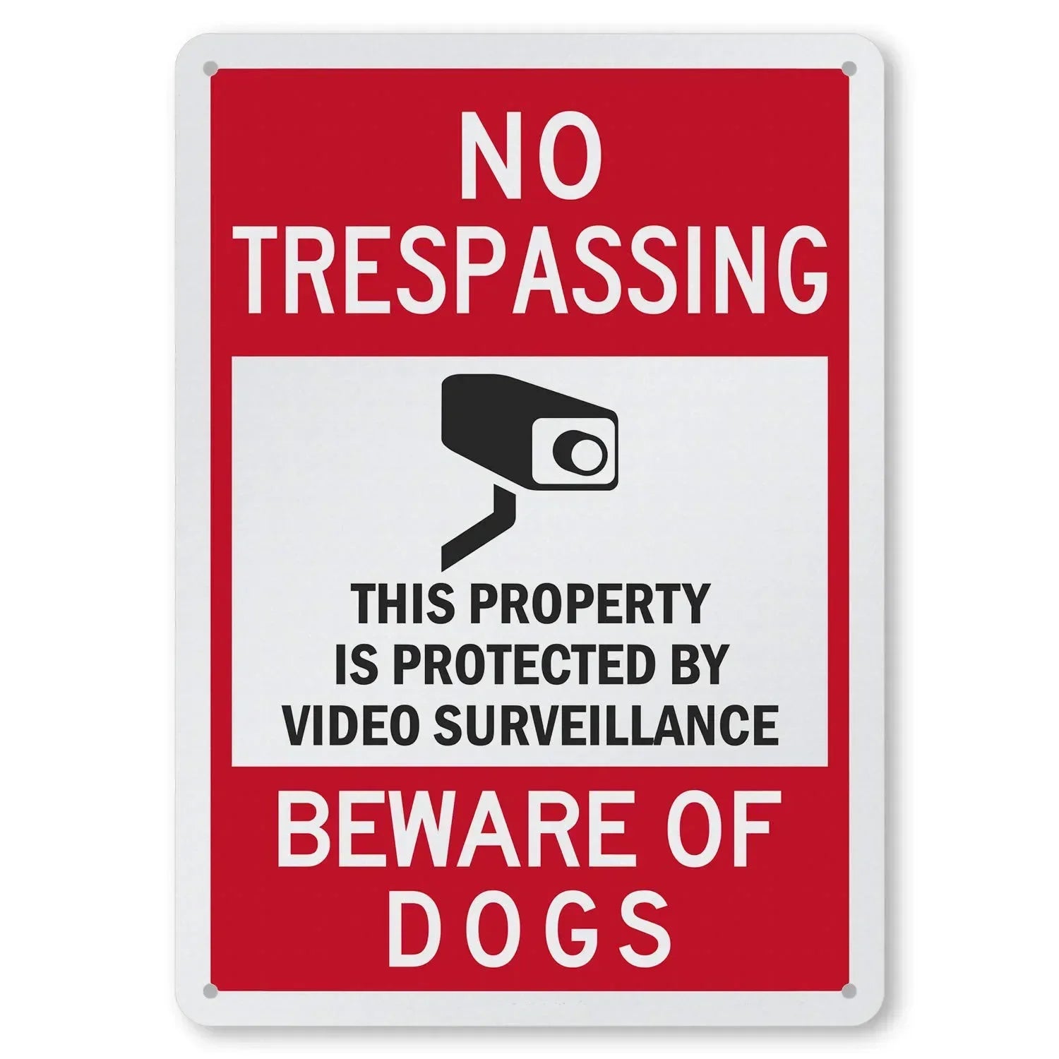 Vintage No Trespassing Warning Metal Signs