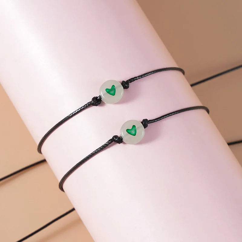 Vintage Luminous Pinky Promise Couple Bracelets