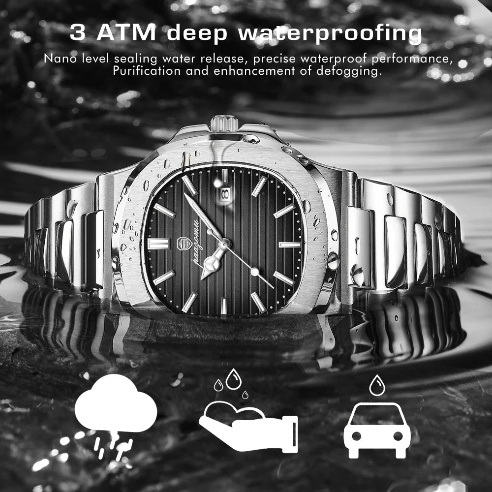 Luxury Vintage Waterproof Chronograph Quartz Wristwatch