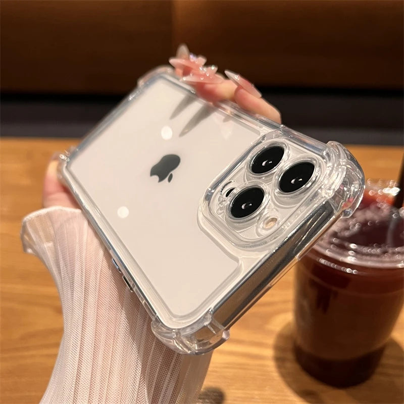 Vintage Luxury Shockproof Clear Case for iPhone