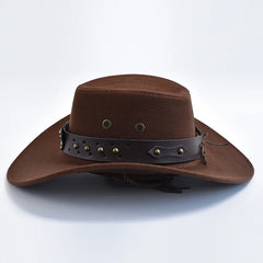 Vintage Suede Cowboy Hat for Parties