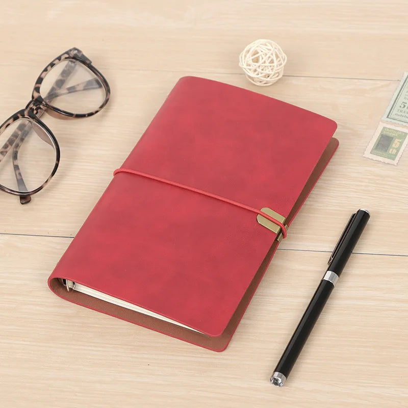 Vintage Soft Pu Leather Travel Journal Notebook