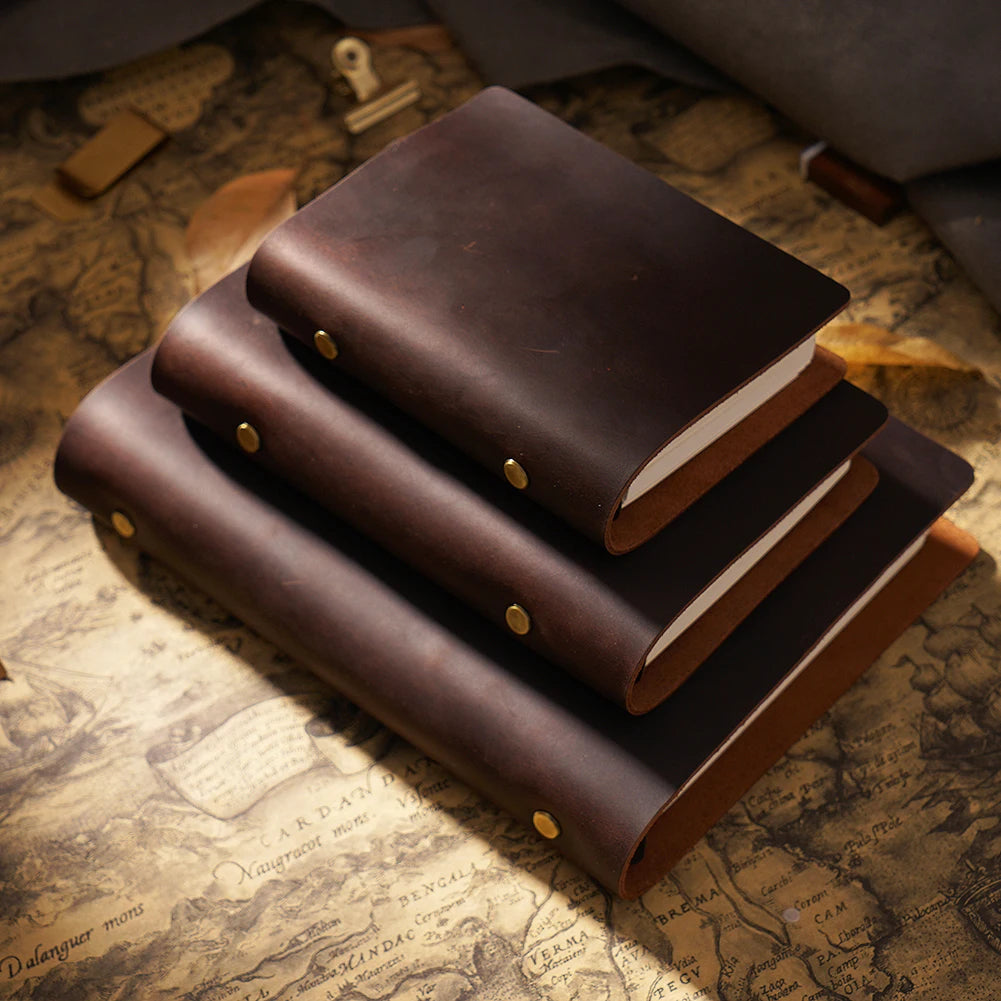 Vintage Classic Leather Rings Binder Notebook