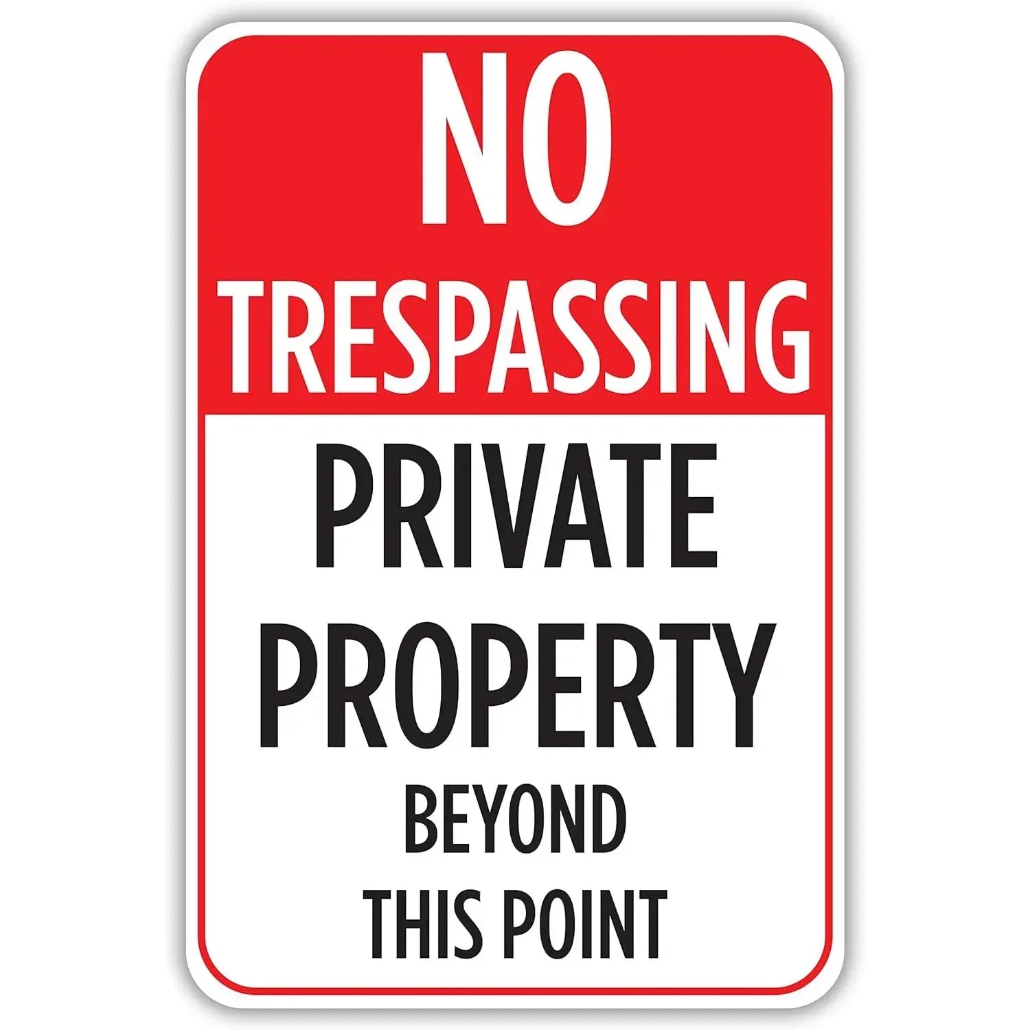 Vintage No Trespassing Warning Metal Signs