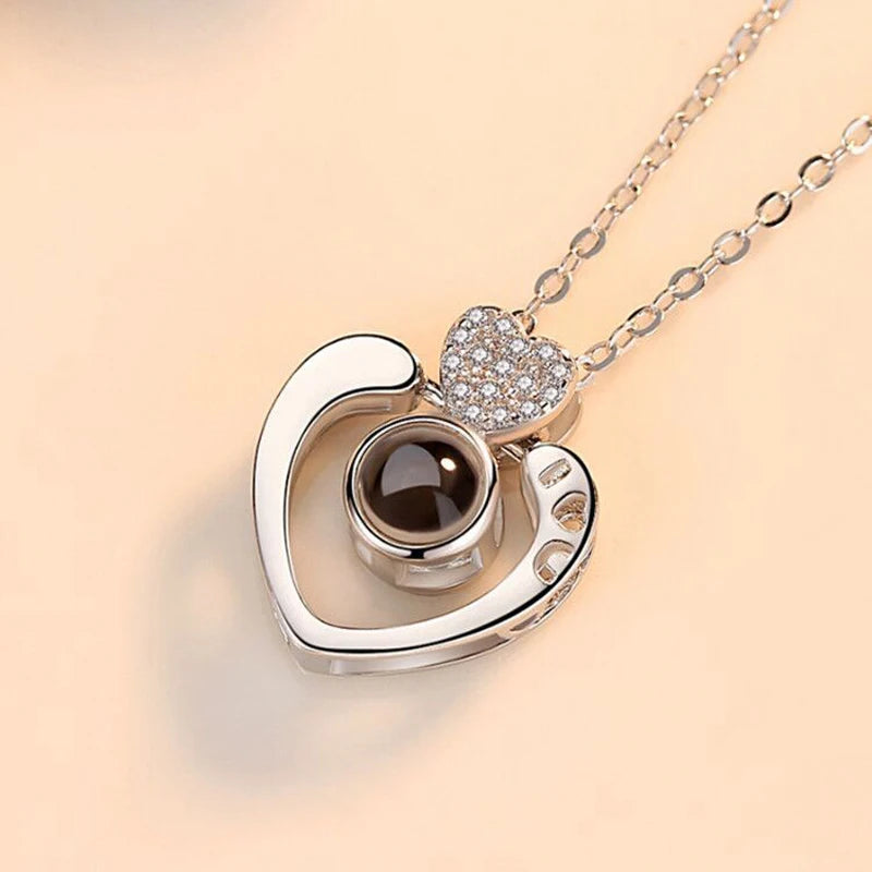 Vintage Love Projection Necklace With Exquisite Rose Gift Box