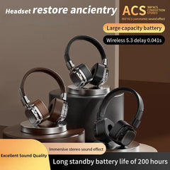 Vintage Retro Bluetooth 5.3 DJ Headphones